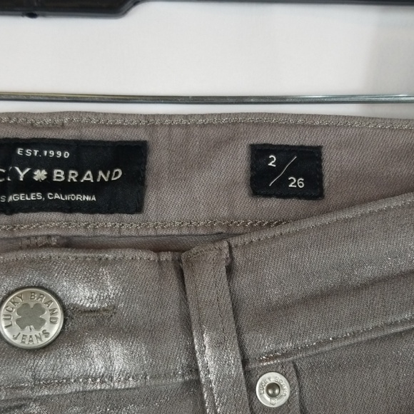 Lucky Brand Ava Skinny Coated Silver Gray Mid Rise - Picture 5 of 6